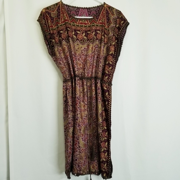 Handcrafted handkerchief ornate dress boho hippie festival Small/Medium crochet - Picture 3 of 10